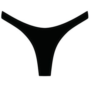 BoutineLa MANHATTAN BLACK CHIC 80'S SWIM BOTTOMS Size Large